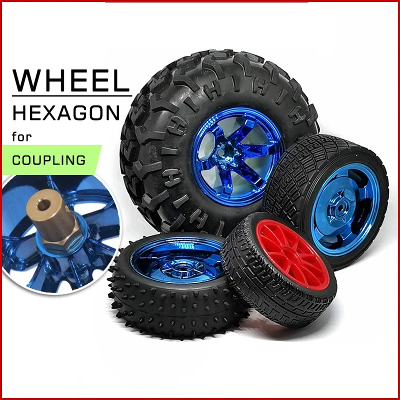 65mm Large Robot Wheel for Smart Car (Hex Shaft) - Image 4
