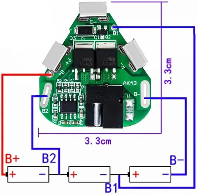 3S 12V BMS 18650 Lithium Battery Protection Board for Cordless Hand-Drill Machine - Image 6