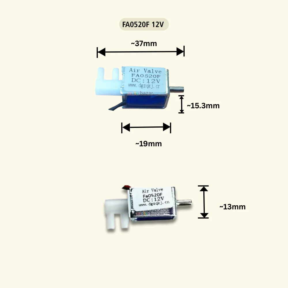 Electric Solenoid 2-Position 3-Way Small mini Valve for Air / Gas - Image 4