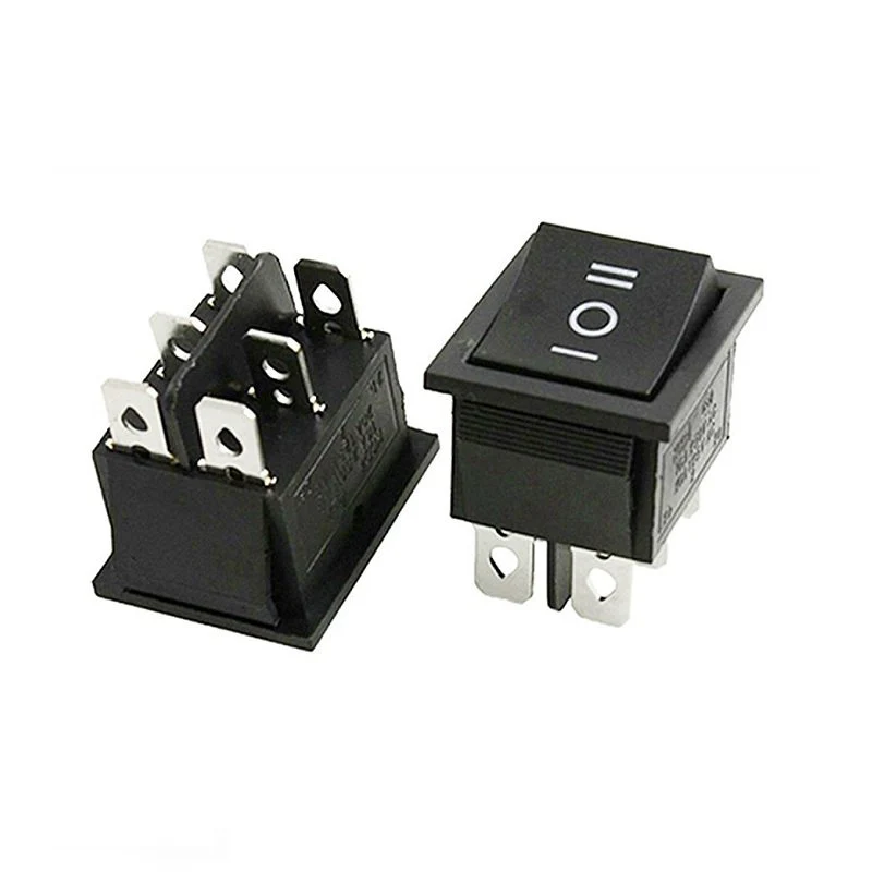 KCD4 16A 250V DPDT Positional On-Off-ON Rocker Switch 6 Leg (Lock Action) - Image 2