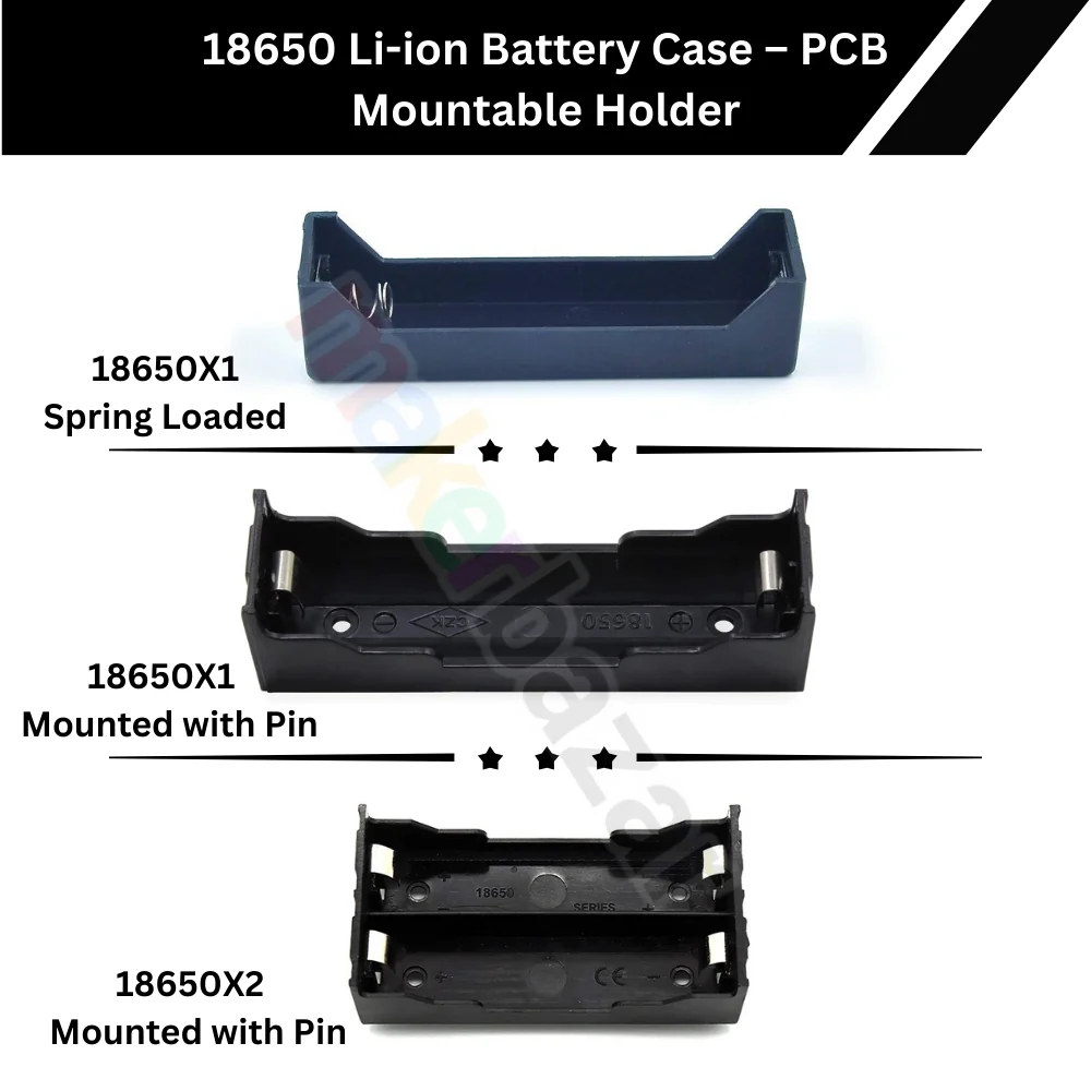 18650 Li-ion Battery Case Cell-Box PCB Mountable Holder - Image 2