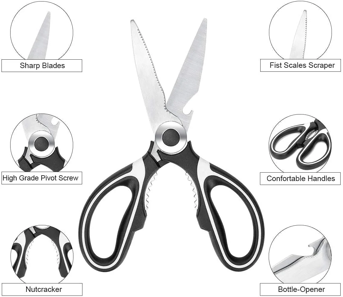 1pcs Heavy Duty Scissors for Kitchen Use / Multi-Function Kitchen Scissors Ultra Sharp Random Color - Image 8