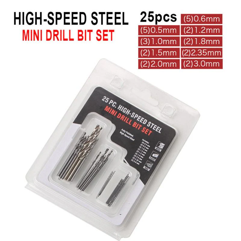 25Pcs Micro Drill Bits 0.5–3mm for PCB, Jewelry & DIY Work - Image 2