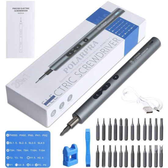28-in-1 Rechargeable Cordless Electric Mini Screwdriver Set - Image 7