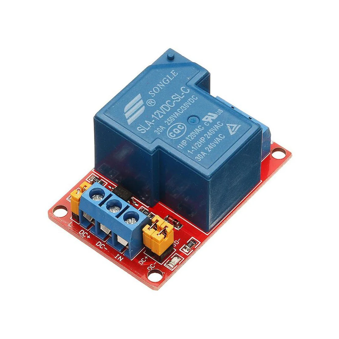 30A 1-Channel Relay With Optocoupler Isolation - Image 3