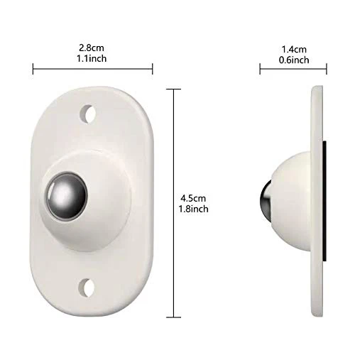 4 Piece Self Adhesive 360 Degree Mini Swivel Casters Wheels - Image 3