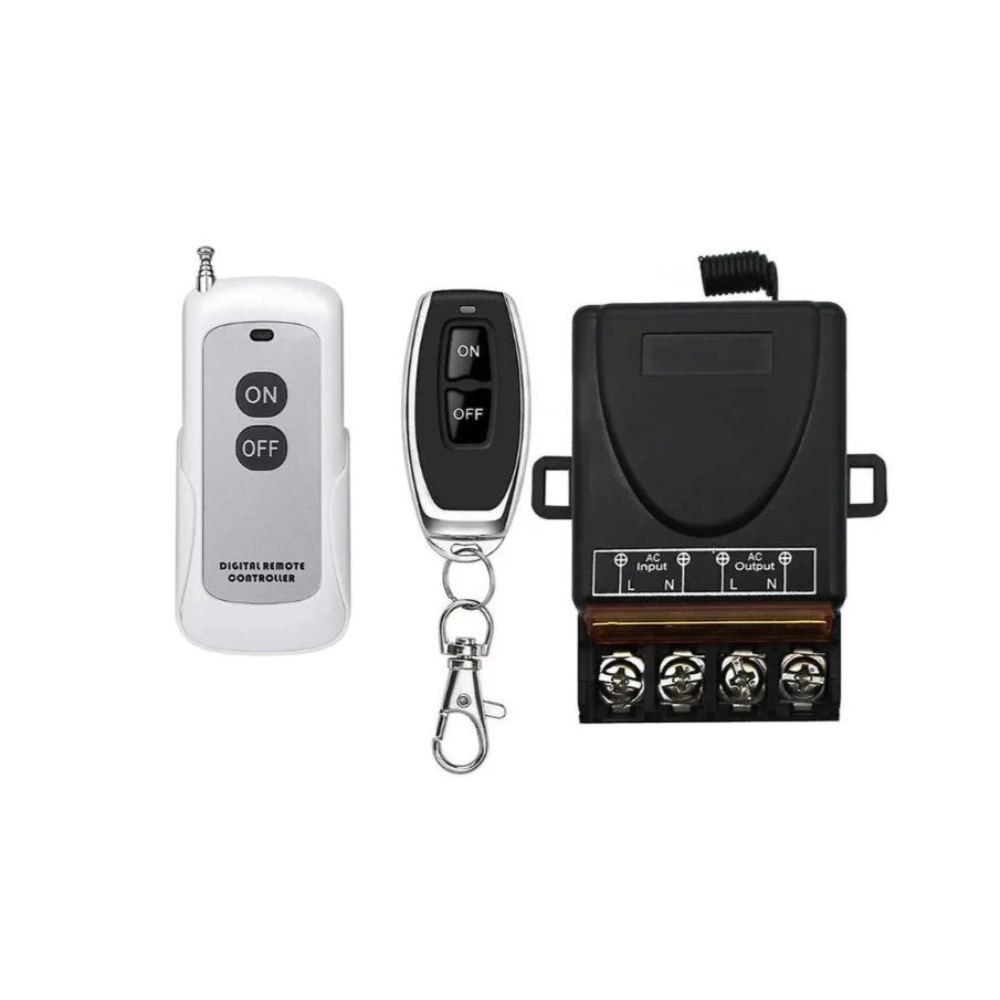433MHz 200VAC Wireless Remote Control Switch with 30A Relay Receiver Combo