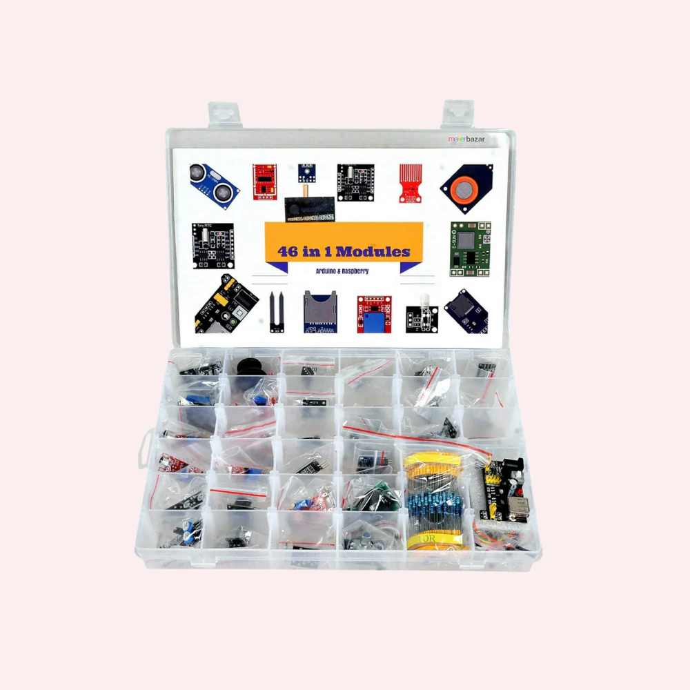 45/46 In 1 Sensor Kit For Arduino Uno R3, Mega 2560, Raspberry Pi (37 In 1 + Additional Modules)