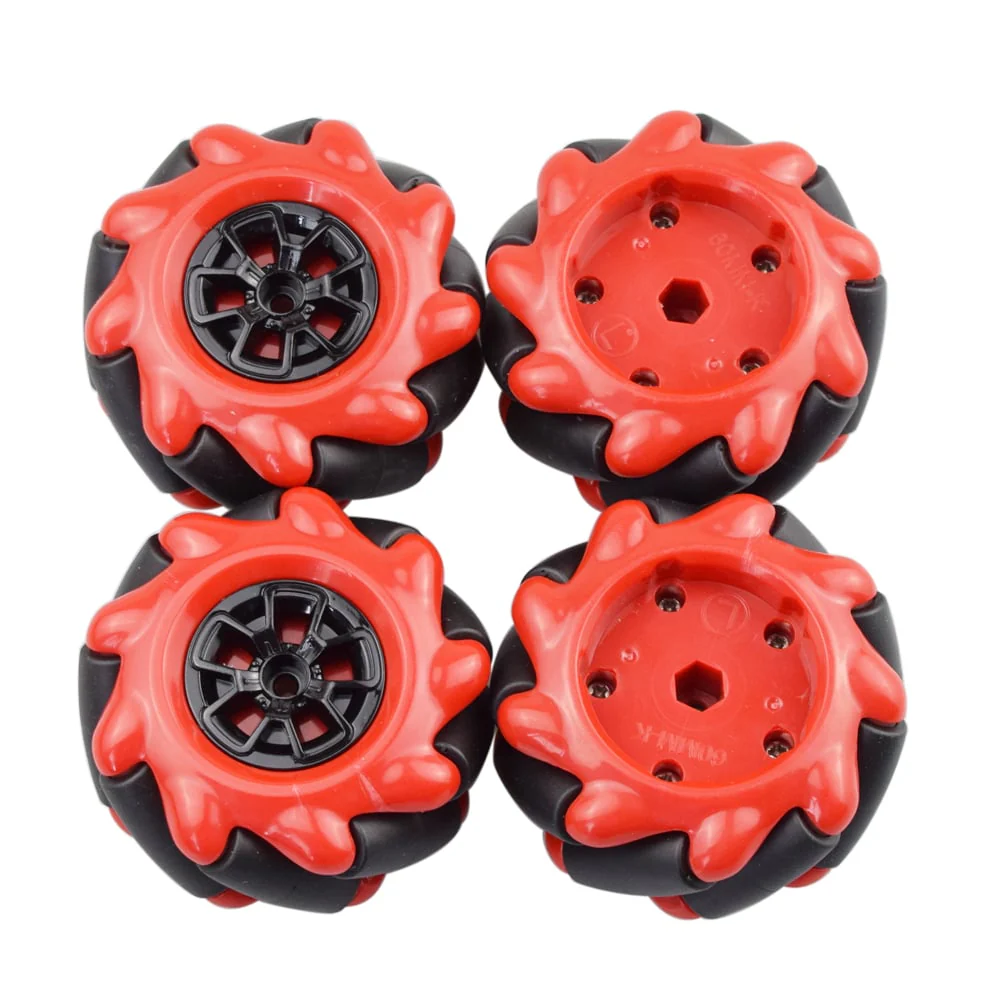 48mm-K 48x25mm Mecanum Omni-Directional Wheel for TT Motors (Set of 4pcs) - Image 9