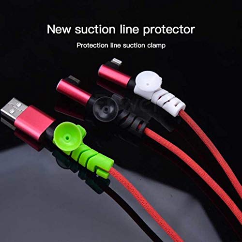 4pcs Spiral Charger Cable Protector with Sucker Suction - Image 3
