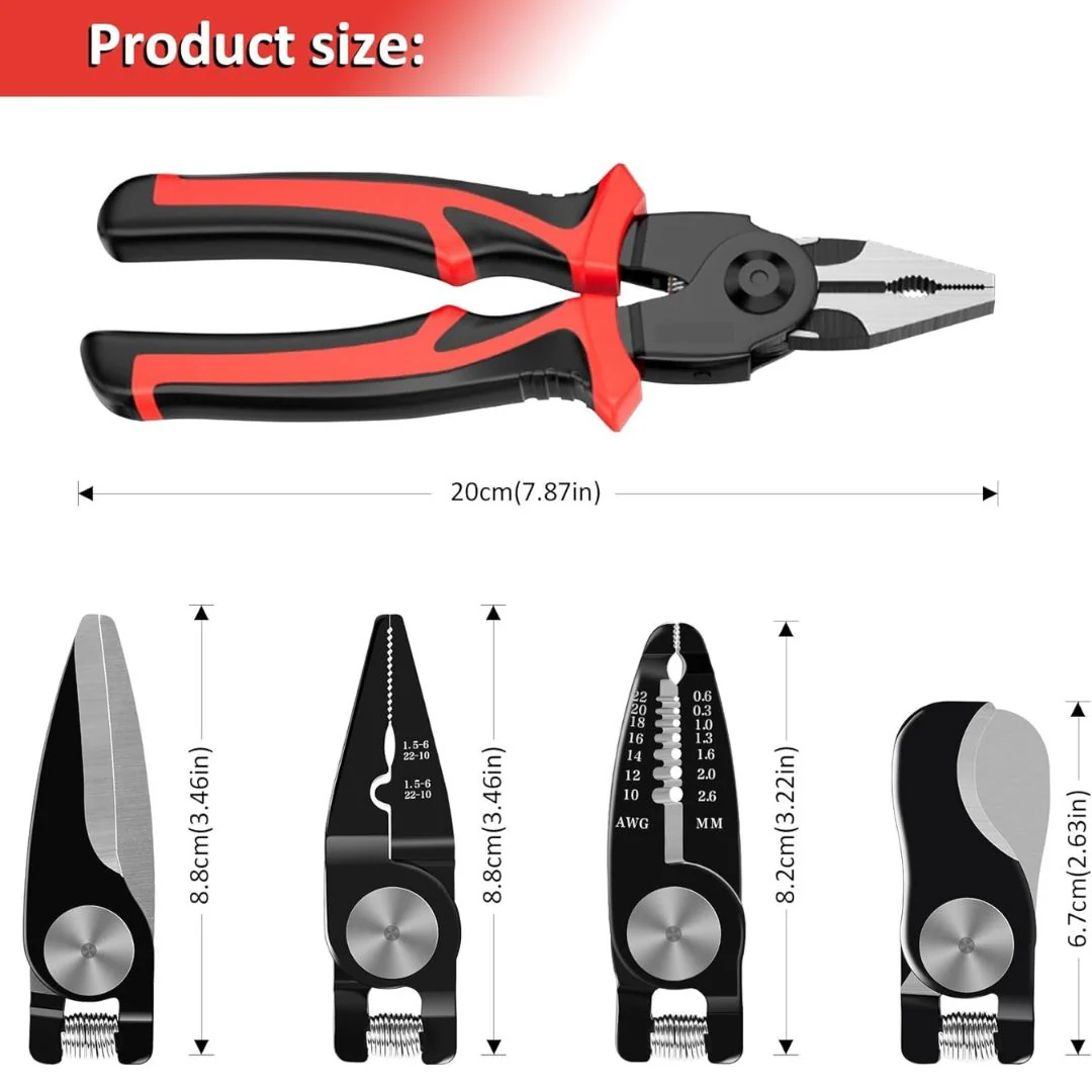 5-in-1 Multifunctional Pliers Tool Kit With 5 Interchangeable Heads - Image 2