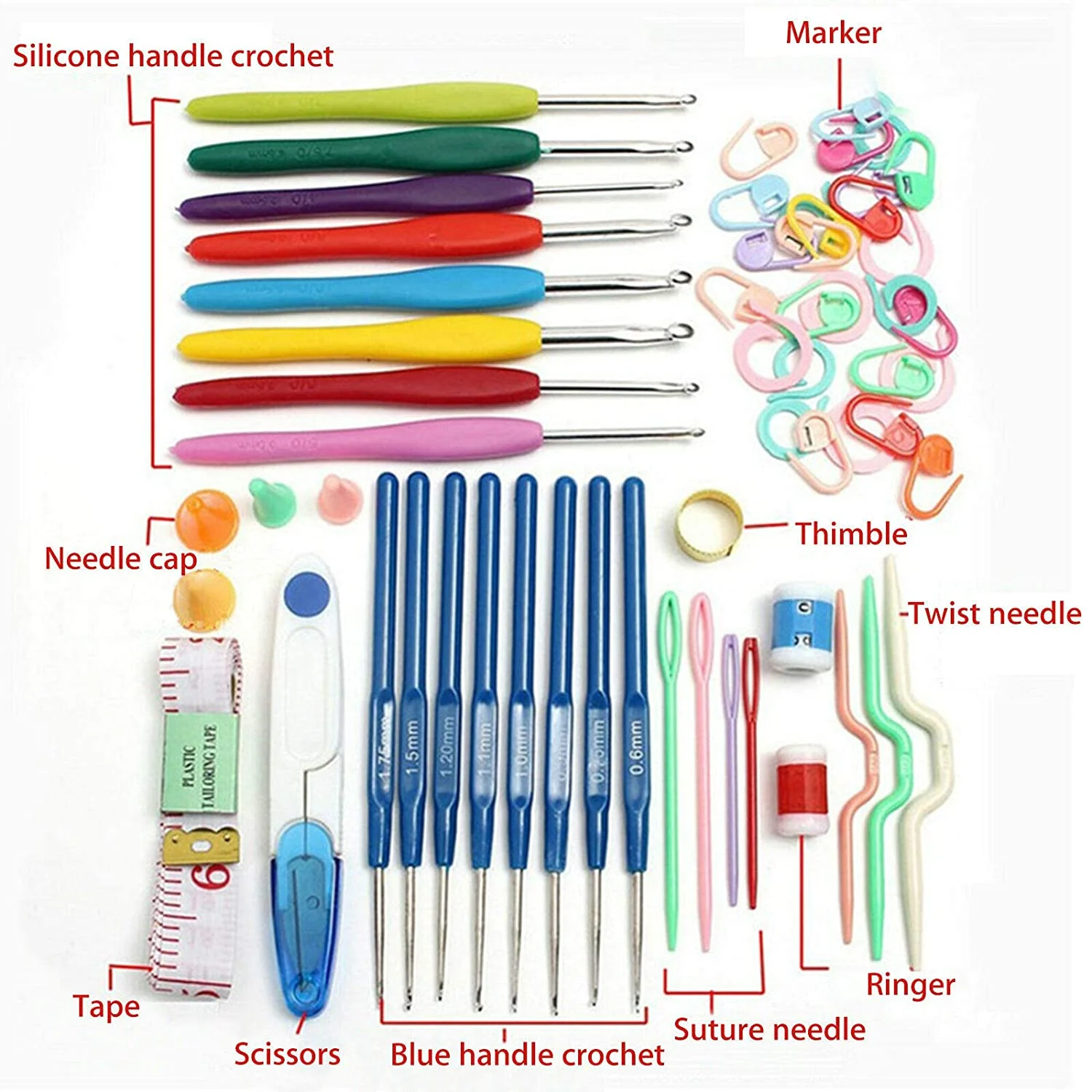 52 Pcs Crochet Hook Set / Knitting Kit Needles Set - Image 6