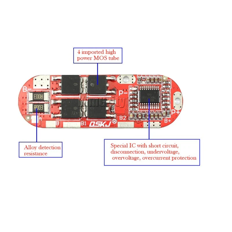 5S 40A 18650 Li-ion Lithium Battery Charger Protection Board - Image 3