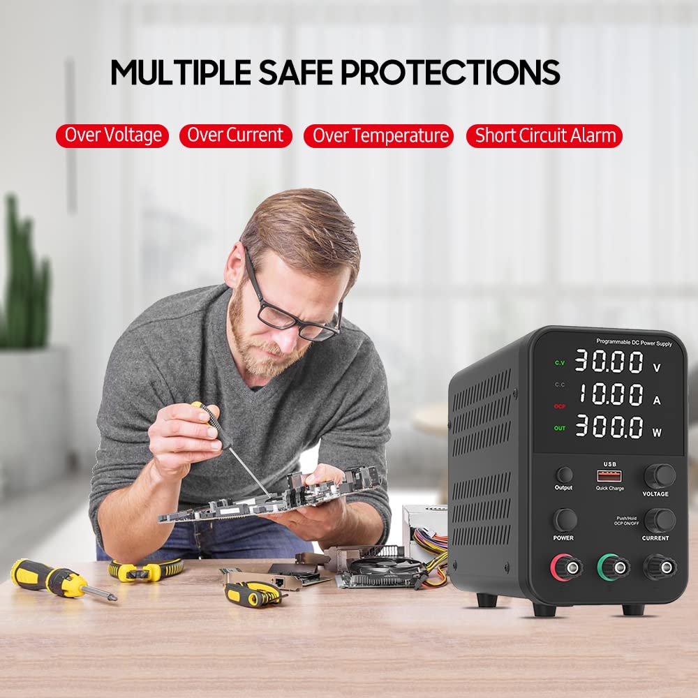 3010 Programmable DC Power Supply 30V 10A Digital Display - Image 2