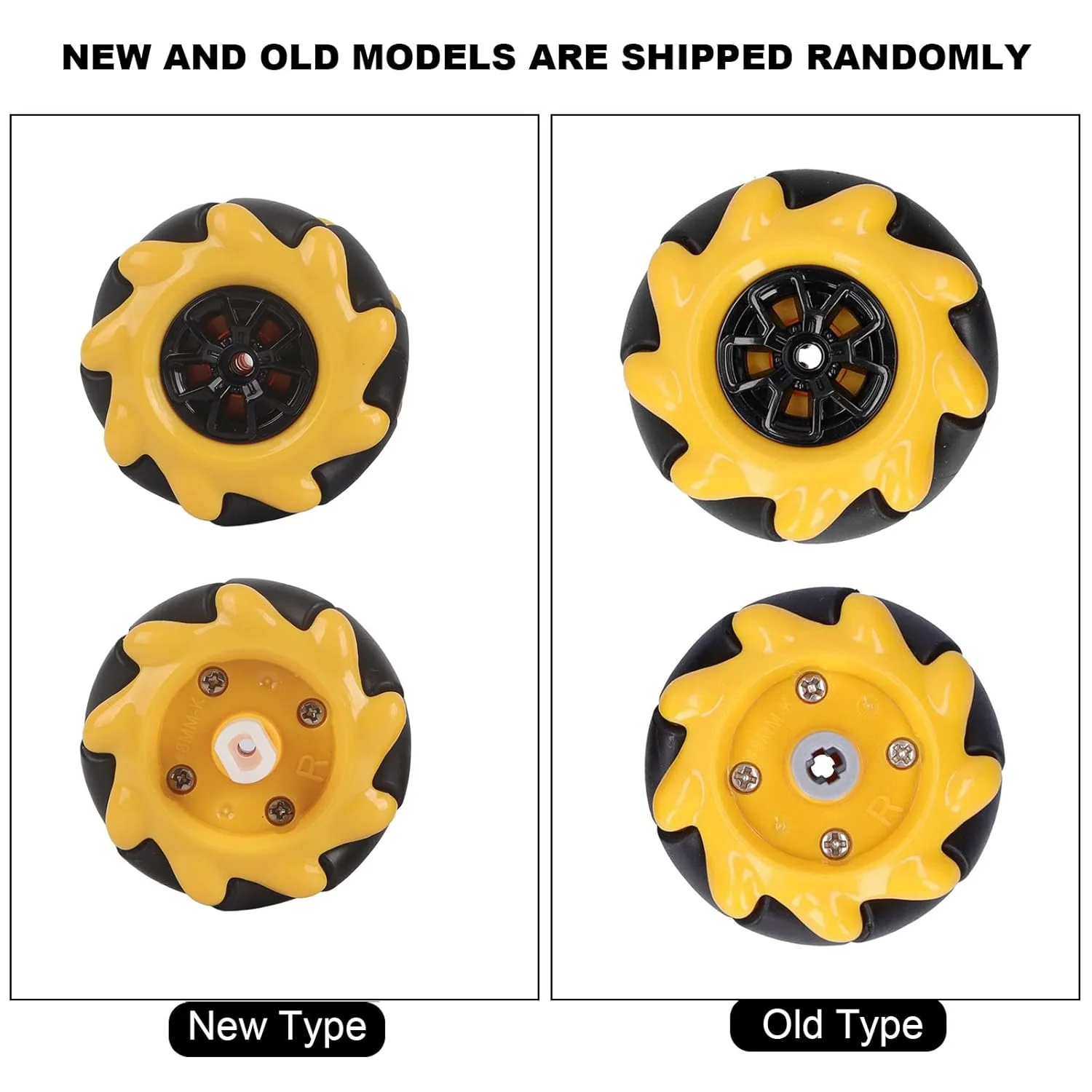 60mm-K 60x30mm Mecanum Omni-Directional Wheel for TT Motors (Set of 4pcs) - Image 3