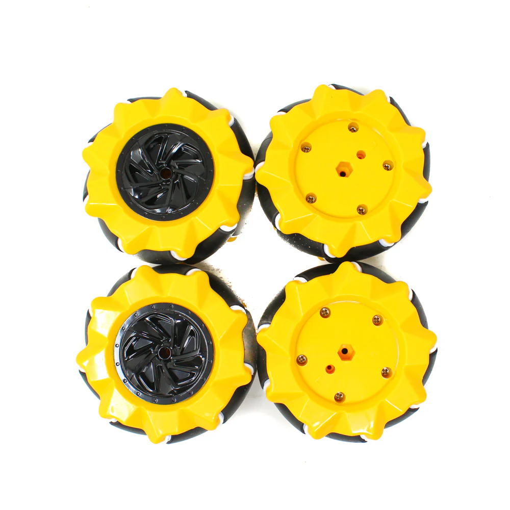 80mm-K 80x37mm Mecanum Omni-Directional Wheel for TT Motors (Set of 4pcs) - Image 3