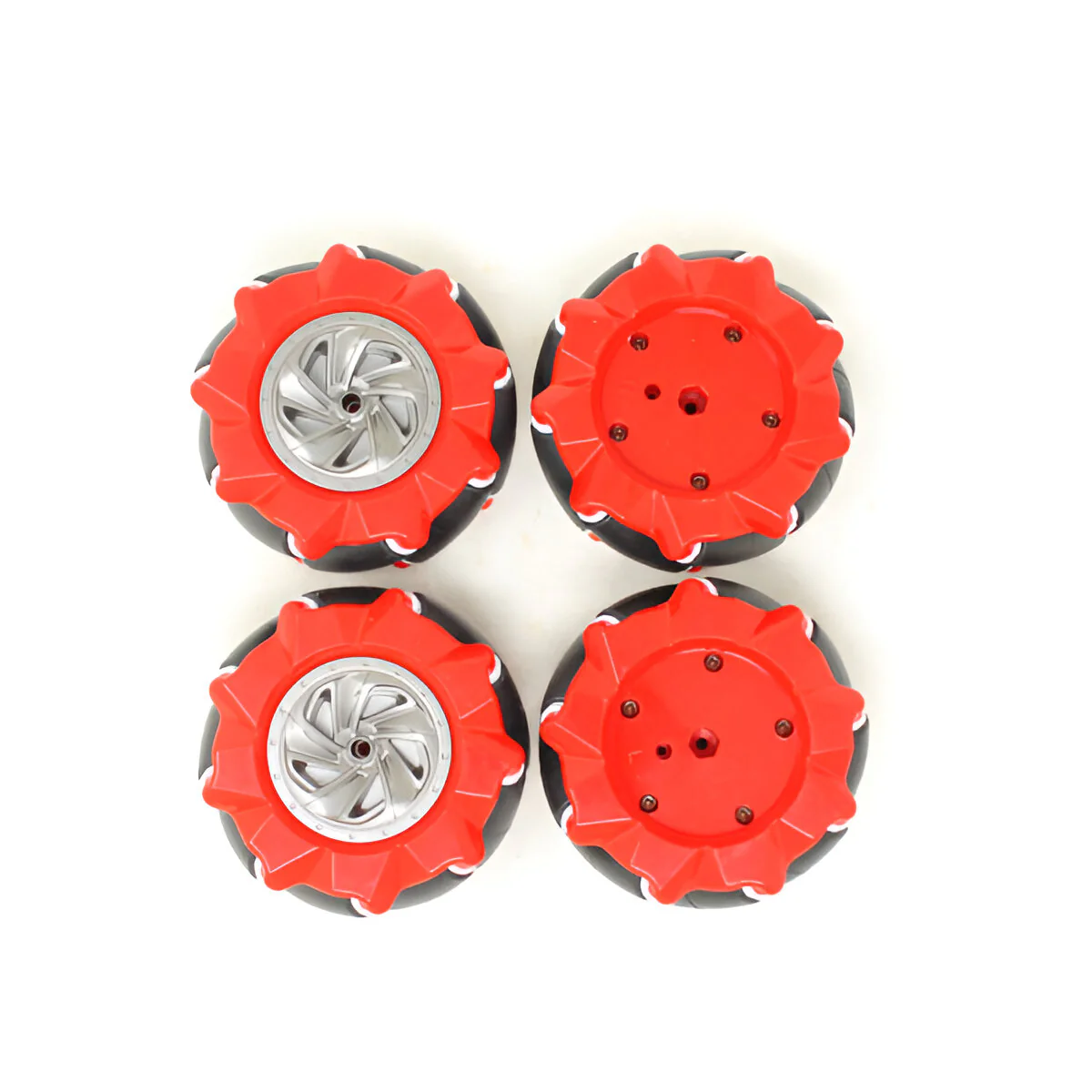 80mm-K 80x37mm Mecanum Omni-Directional Wheel for TT Motors (Set of 4pcs) - Image 5