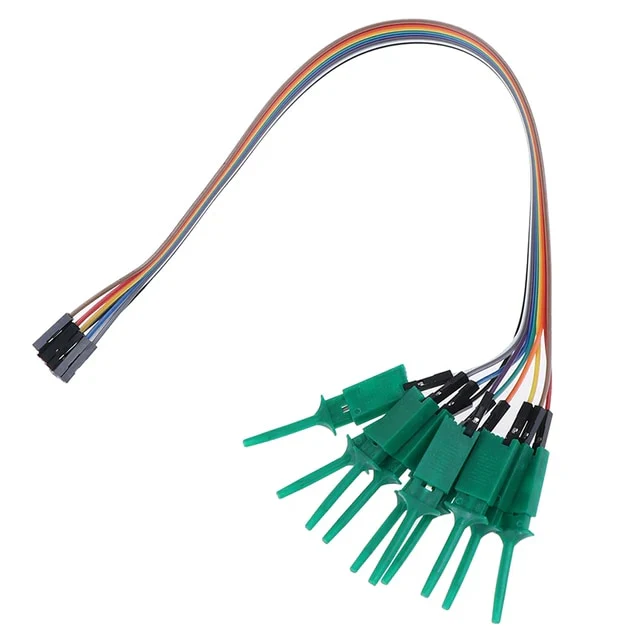 10Pins Dupont to Test Hook Clip Logic Analyzer Test Folder for USB Saleae 24M 8CH - Image 10