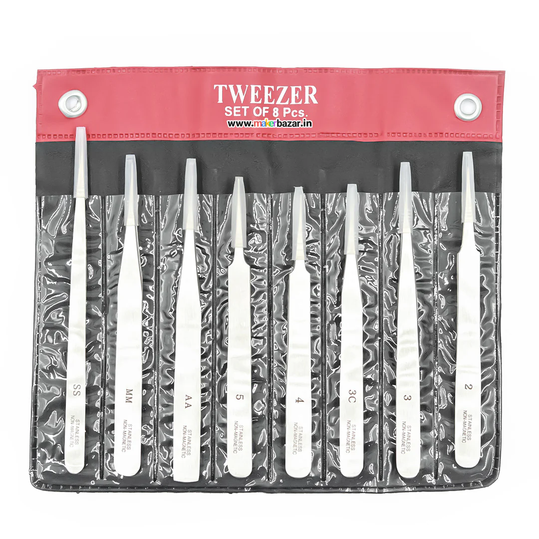 8pc Stainless Steel Tweezer Set (2,3,3C,4,5,AA,MM,SS) - Image 7