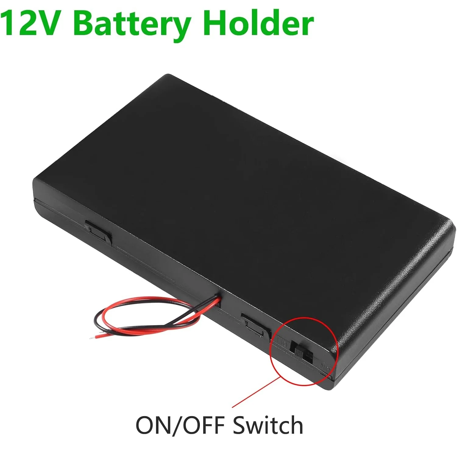 AA Cell Holder Close Plastic Case With Wire & Cover - Image 8
