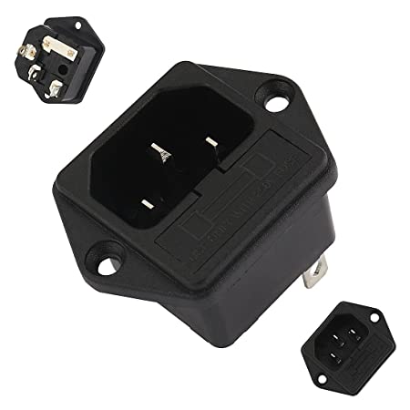 AC 250V 10A IEC320 C14 Male Power Cord Inlet Socket - Image 5