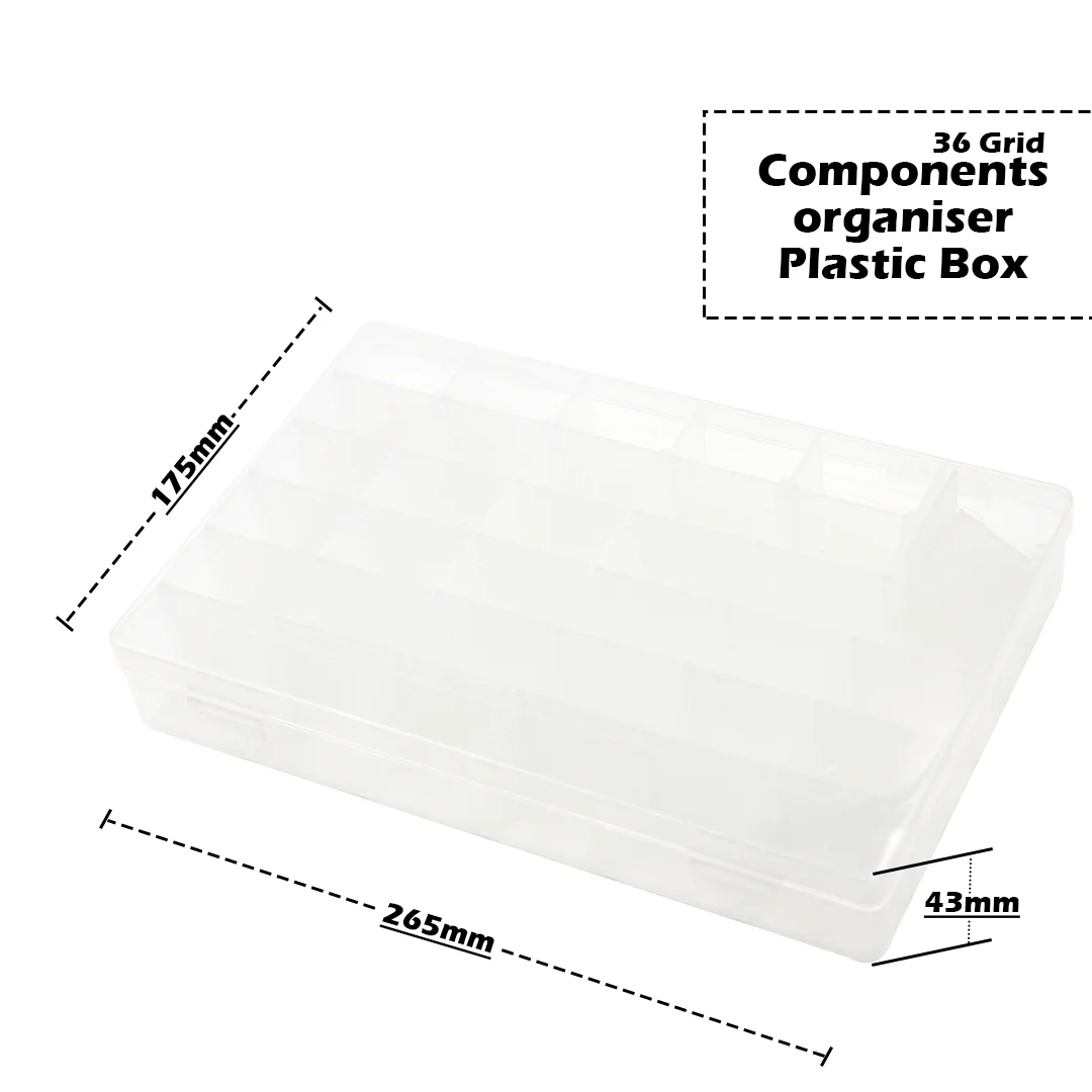 Adjustable Partition Clear Plastic Box Component Organiser - Image 4
