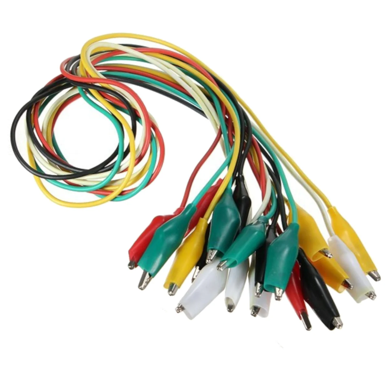 Multicolor Alligator Crocodile Clips Electrical Test Lead Wire 19in/50cm - Image 2