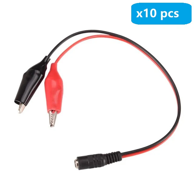 5.5×2.1mm DC Power Jack to Alligator Test Clips Clamp - Image 7