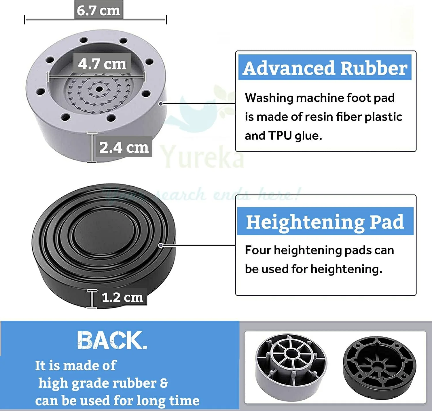 [Type 1] Anti Vibration Pads for Washing Machine/Fridge/Coolers/Furniture - Image 7