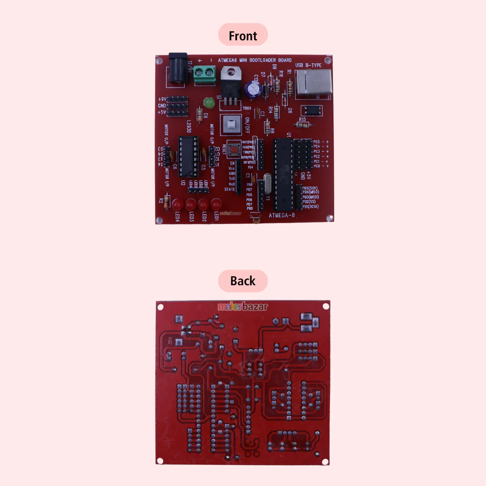 ATmega8 V1.0 Mini Development Board | AVR Microcontroller Trainer Kit for Embedded Systems - Image 4