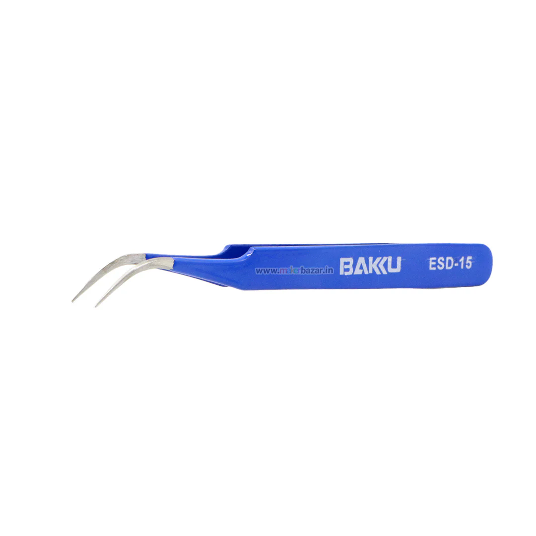 5pcs Colorful ESD Straight and Curved Tips Tweezers Set - Image 5
