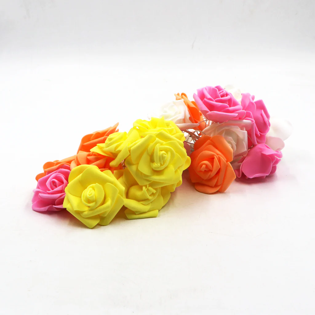 Big Roses Multi-Color 24 LED String Fairy Lights - Image 3