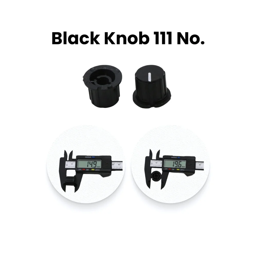 Black Pot Knobs for Rotary Encoder Volume Shaft - Image 3