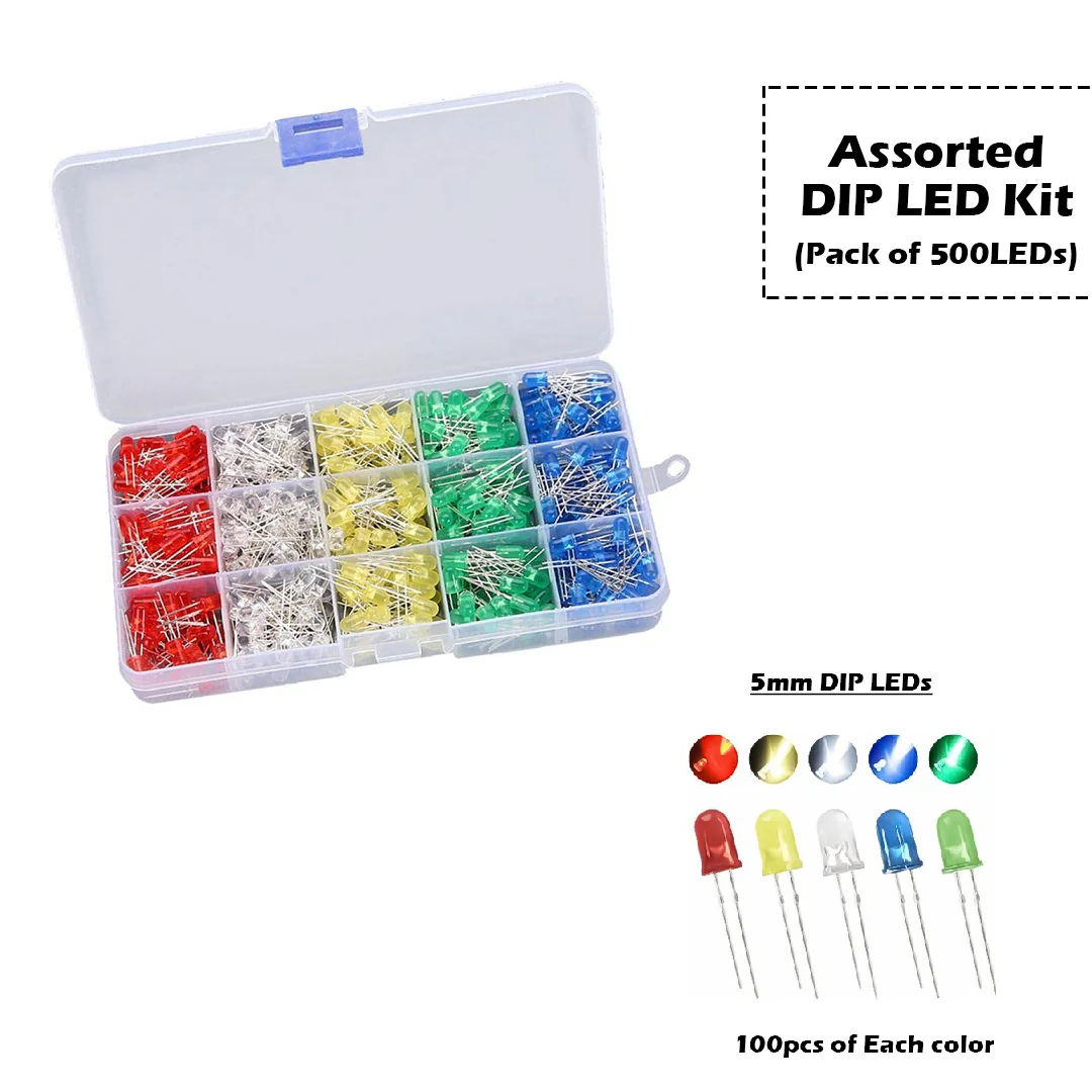 Bright DIP LED Round Top Diffused Type Assortment Kit Box - Image 10