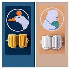 Mop and Broom Holder With Sticky Cartoon Sticker - Image 2