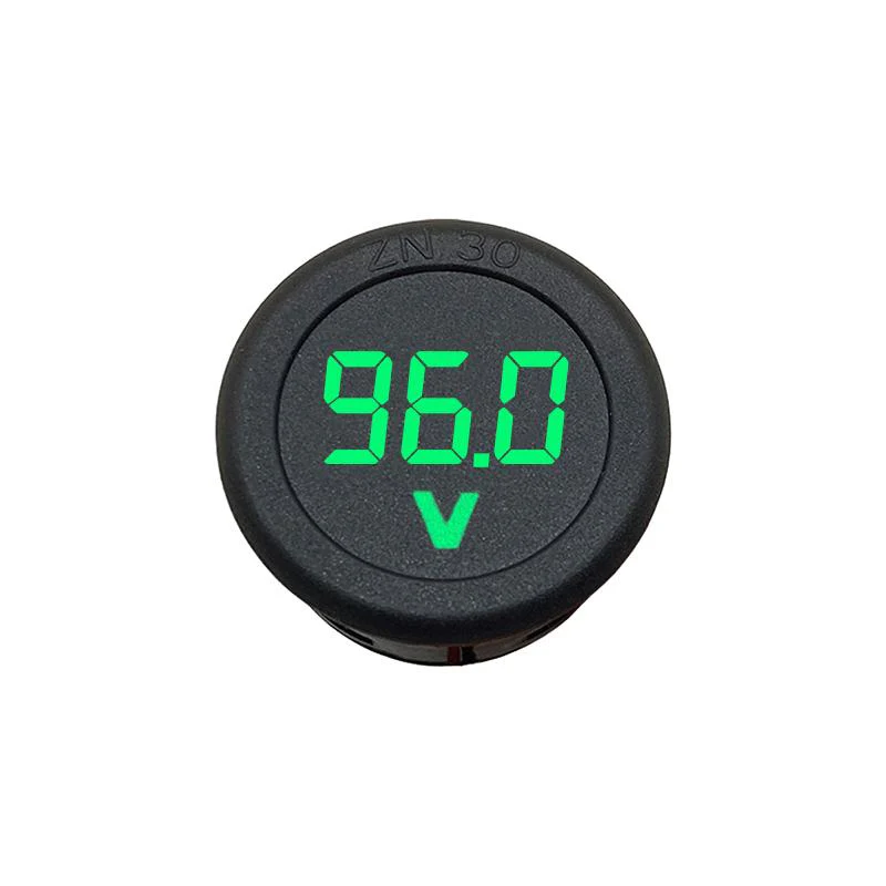 Circular Two-Wire Voltmeter DC 5-100V Round LED Display - Image 4