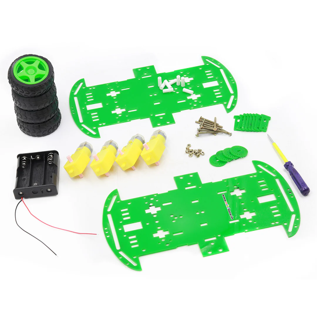 [Coloured] 4WD Smart Robotic Car Four Wheel Drive Kit with Acrylic Chassis - Image 20