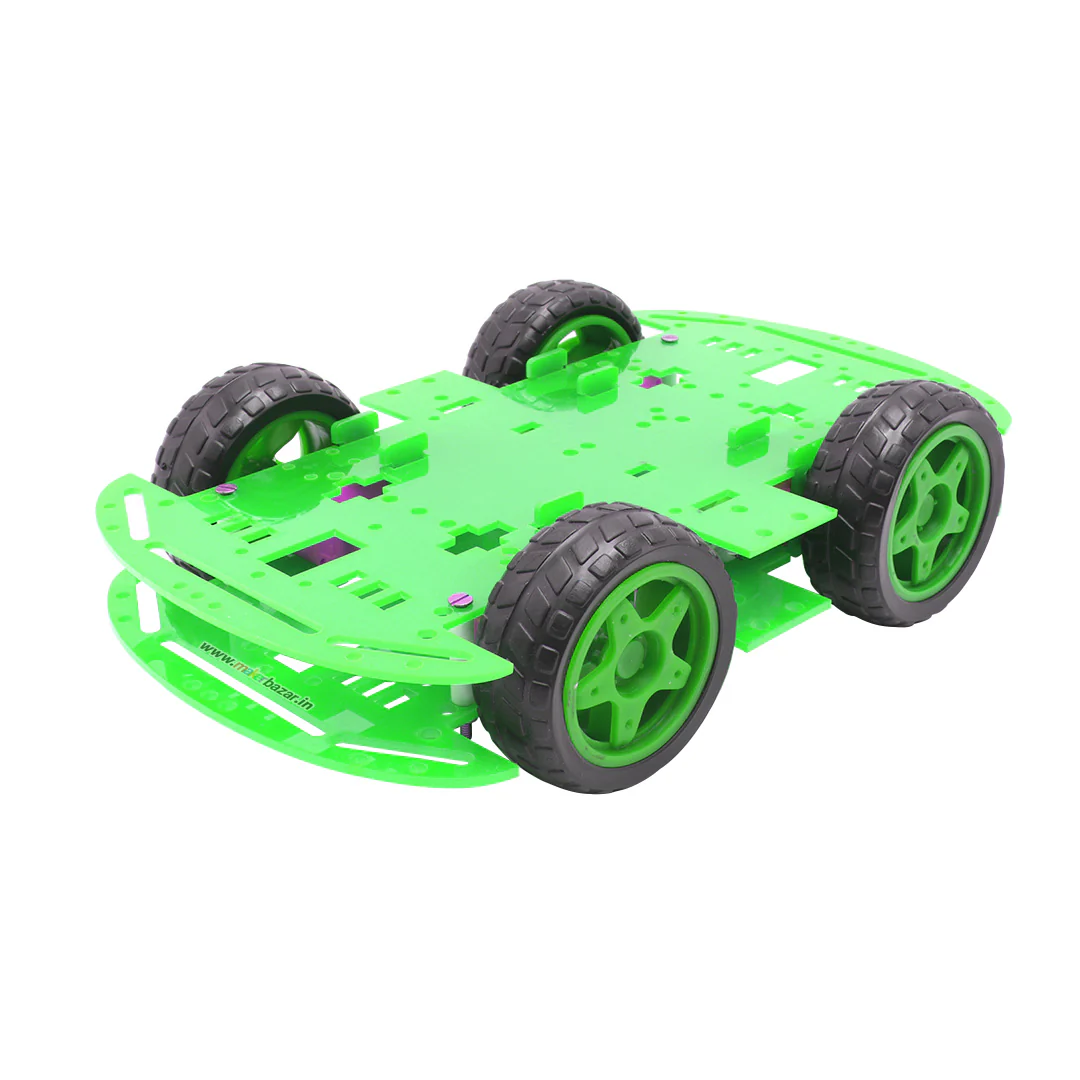 [Coloured] 4WD Smart Robotic Car Four Wheel Drive Kit with Acrylic Chassis - Image 6