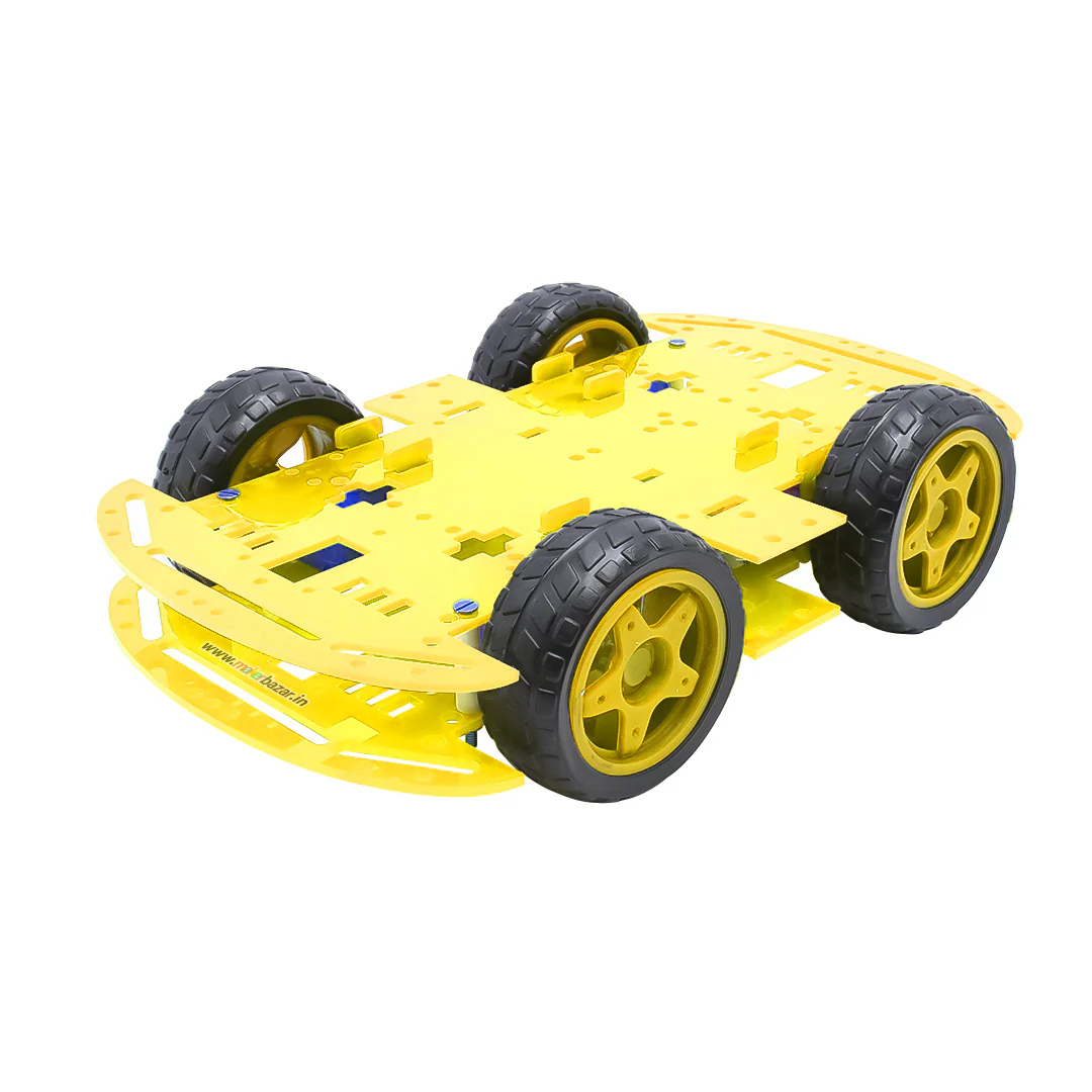 [Coloured] 4WD Smart Robotic Car Four Wheel Drive Kit with Acrylic Chassis - Image 8