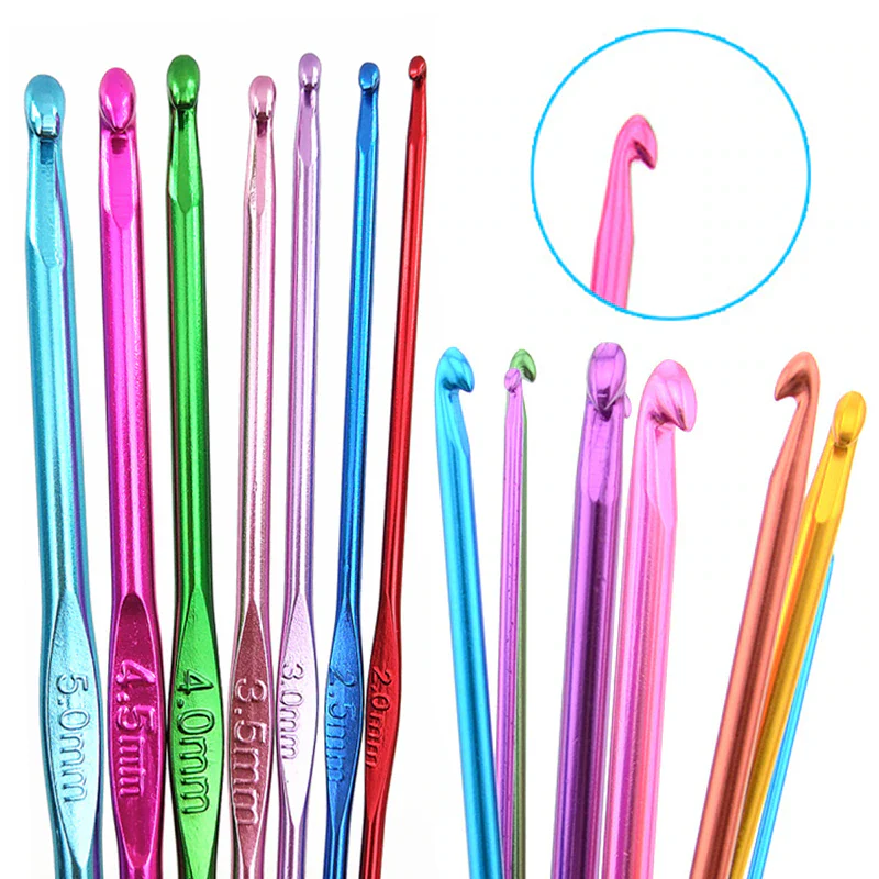 Coloured Aluminum Crochet Hook Knitting Needle - Image 6