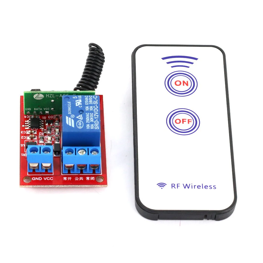 DC 12V 1 Channel  RF Wireless Relay Module with Remote Control - Image 3