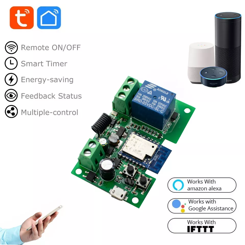 DC 5V 12V 433Mhz WiFi Wireless Smart Switch Relay Module For Smart Home For Apple Android App Control Self-lock - Image 4
