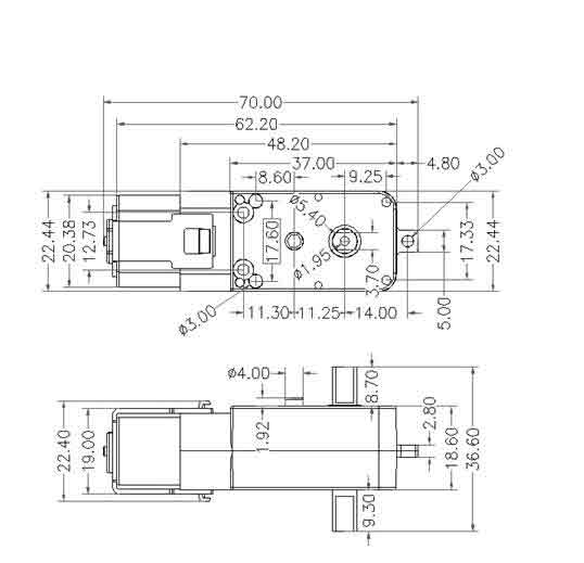 DC 3-6V TT Metal Robot Smart Gear BO Motor - Image 10