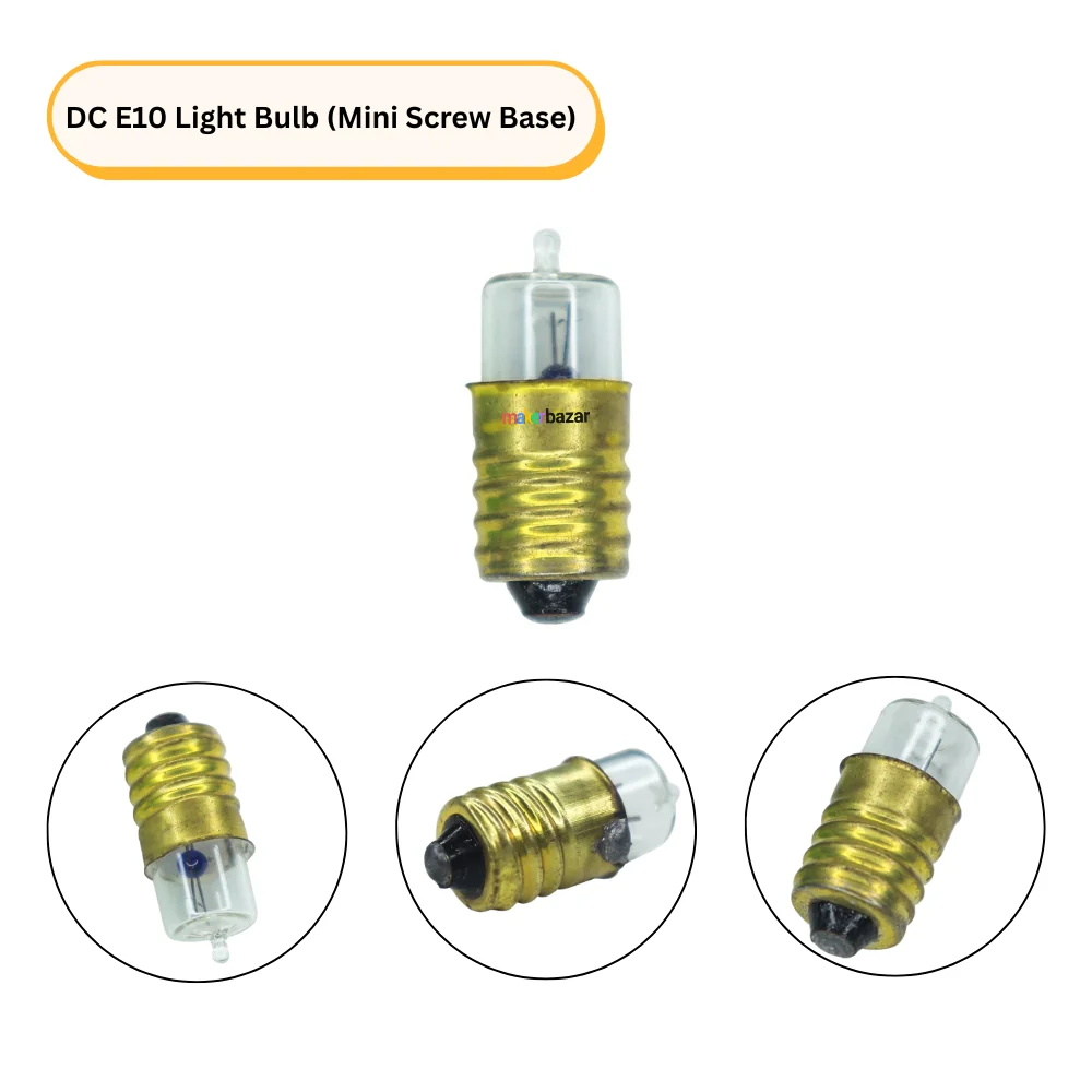 DC E10 Light Bulb (Mini Screw Base) - Image 5