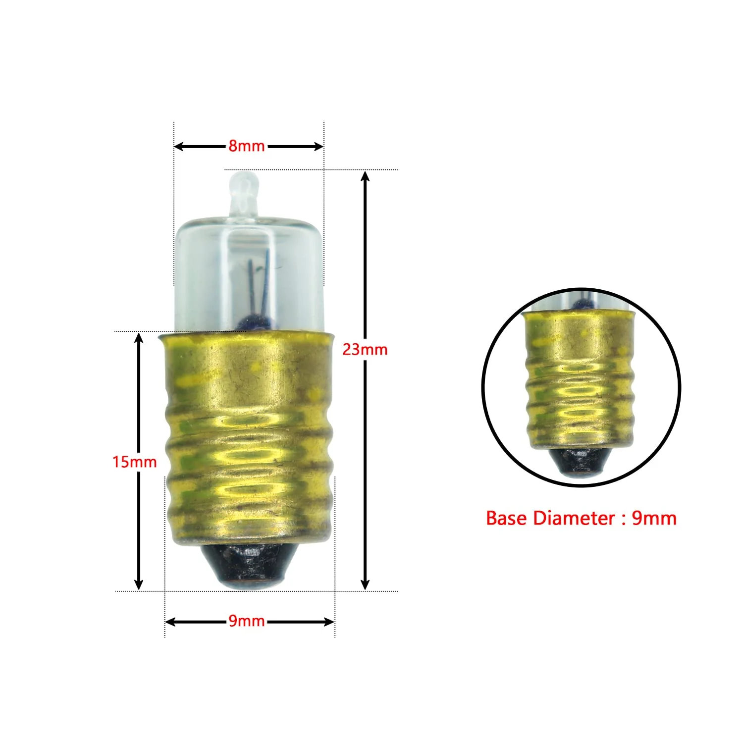 DC E10 Light Bulb (Mini Screw Base) - Image 6
