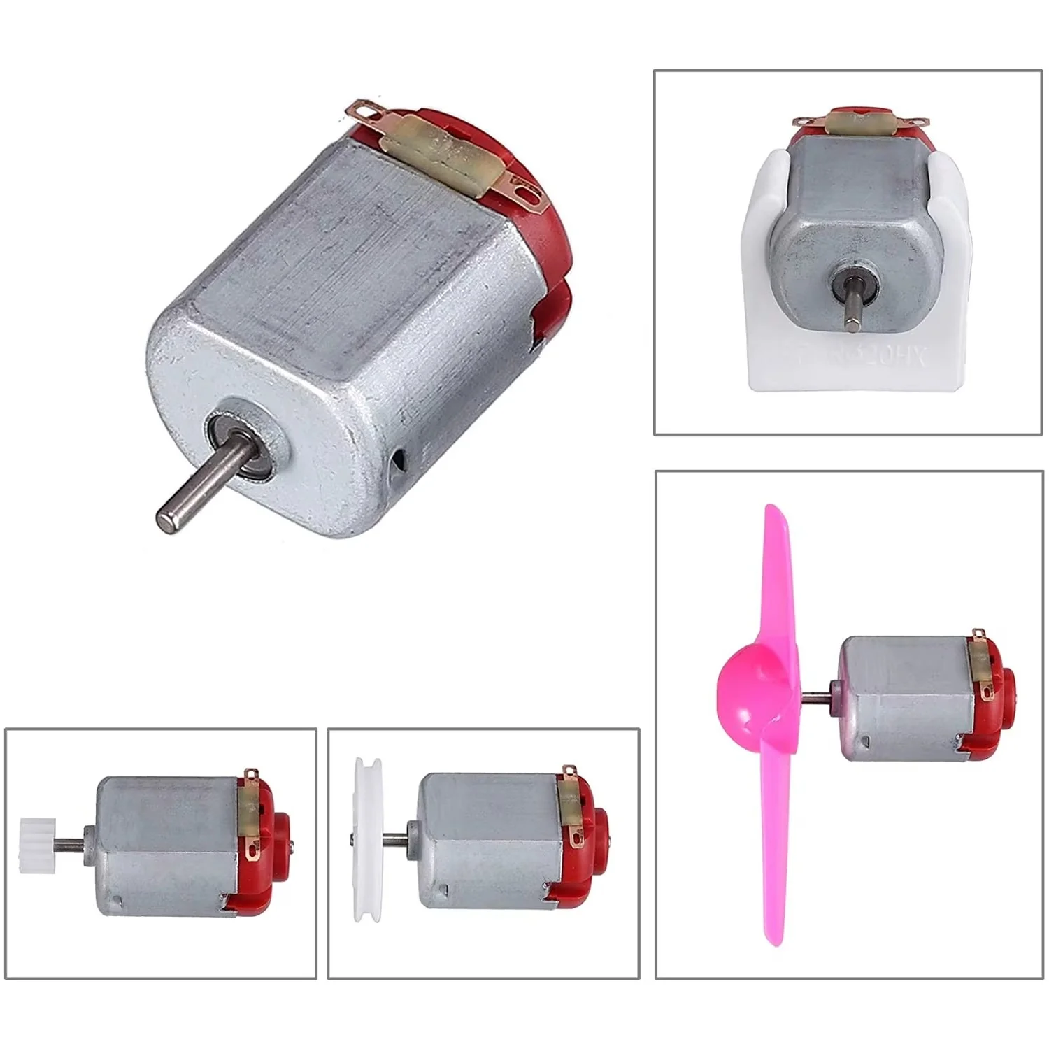 130 Micro DC Toy Motor - Small Single Shaft High RPM 3V-6V DIY (29x20x15mm) - Image 4