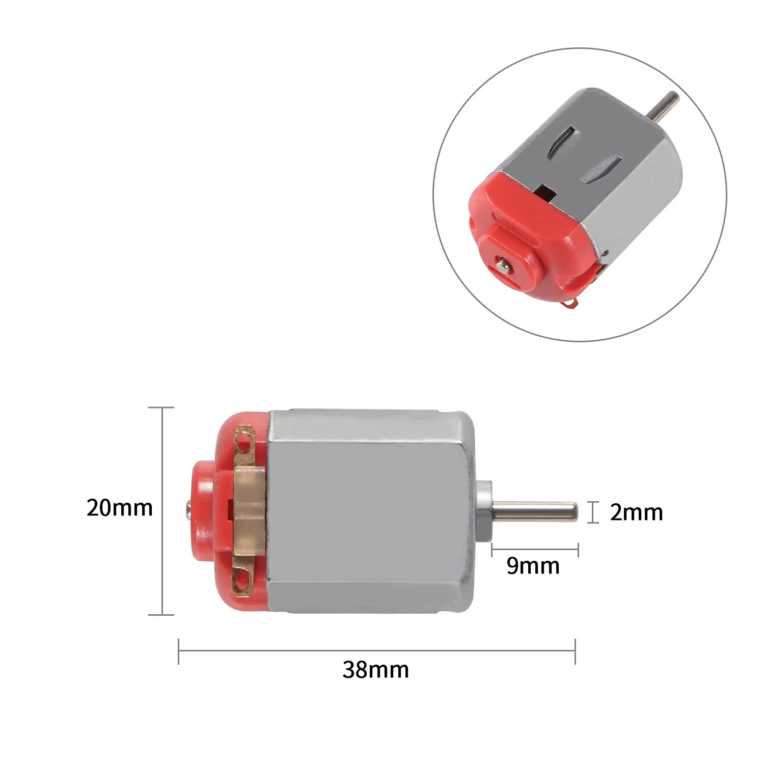 130 Micro DC Toy Motor - Small Single Shaft High RPM 3V-6V DIY (29x20x15mm) - Image 5