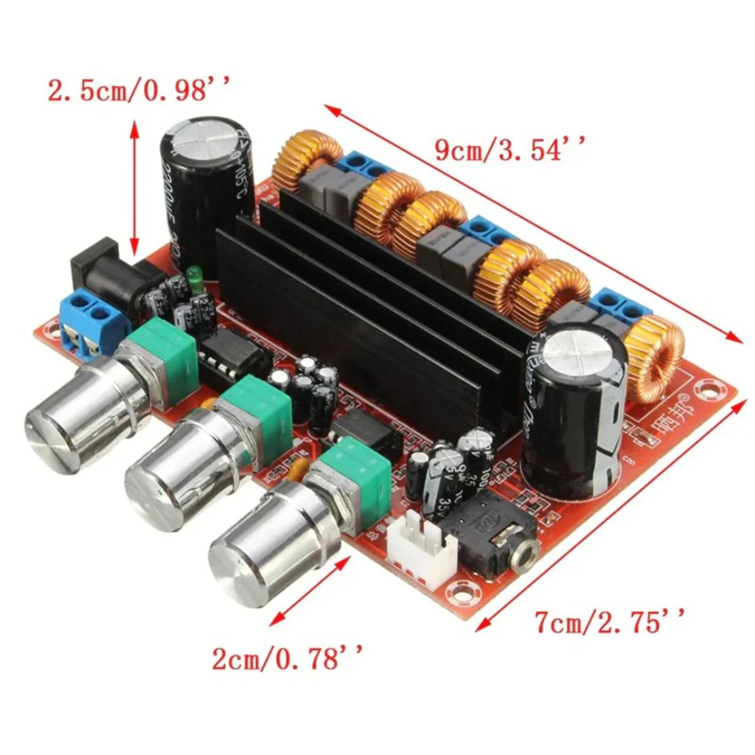 DC12-24V TPA3116D2 Amplifier Board 50WX2+100W 2.1 Channel Digital Power Amplifiers - Image 6