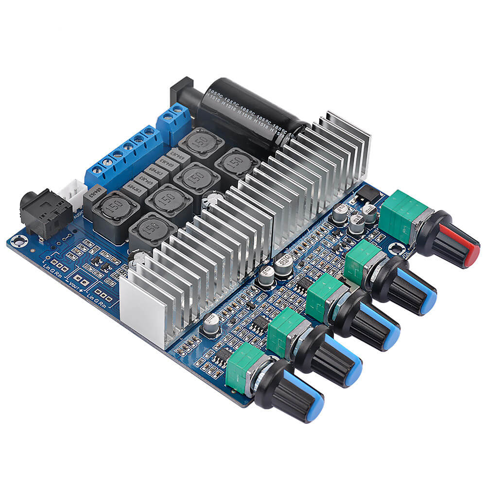 2.1CH 12-24VDC TPA3116 Stereo Subwoofer 2x50W+100W BT Audio Amplifiers Board - Image 4