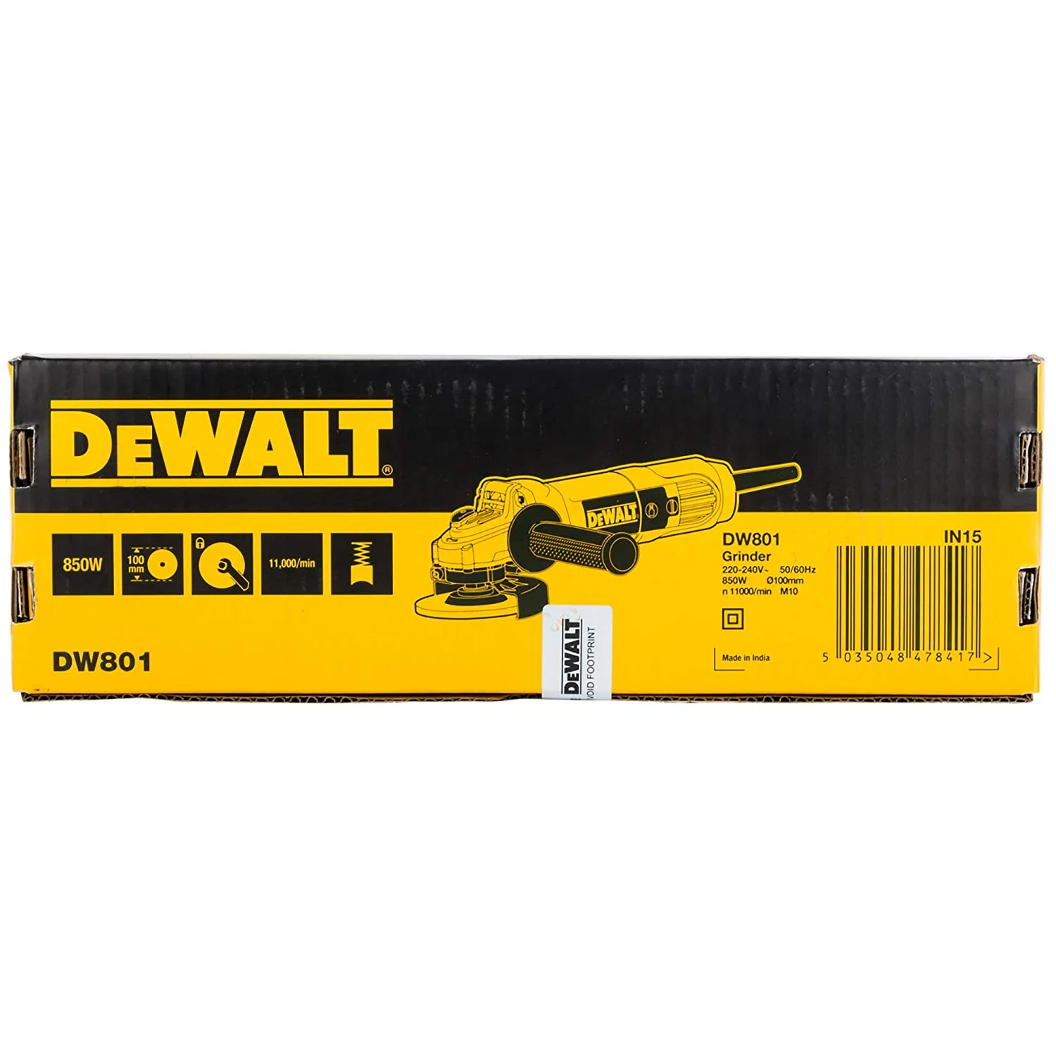 Dewalt 4 Inch DW801 850W Angle Grinder - Image 3